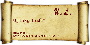 Ujlaky Leó névjegykártya